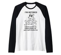 Hikingi sono in pensione non devo non voglio Geryhound Maglia con Maniche Raglan