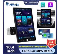 Hikity 10.4 "Ruota lo schermo 1Din Android Auto Car Stereo Carplay Bluetooth FM RDS Radio Mirror link TF USB Telecamera posteriore