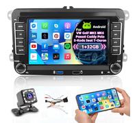 Hikity 1G+32G Android 13 Car Radio per VW Golf 5 EOS Tiguan Polo Passat B6 Golf 6, 7 Pollici Schermo Tattile Autoradio Stereo Auto con GPS WIFI Telecamera Posteriore 2USB EQ Bluetooth FM MIC