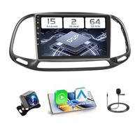 Hikity 2+64G Android 15 Autoradio per FIAT Doblo/Yeni/Kasa 2015 Radio Carplay Android Auto, 9 Pollici IPS Touch Screen Radio con Telecamera Bluetooth Navi WiFi DSP EQ Mirror Link