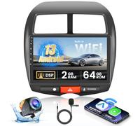 Hikity 2+64G Android 15 Autoradio per Mitsubishi ASX 1/Citroen C4/Peugeot 4008 Radio Carplay Android Auto, 10.1 Pollici IPS Touch Screen Radio con Telecamera Bluetooth Navi WiFi DSP EQ