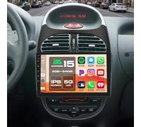 Hikity 2+64G Android 15 Autoradio per Peugeot 206 206cc Citroen C2 2002-2010 Radio Carplay Android Auto, 9 Pollici IPS Touch Screen Radio con Telecamera Bluetooth Navi WiFi DSP EQ Mirror Link