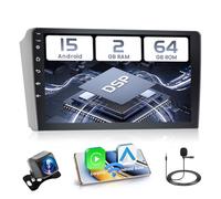 Hikity 2+64G Android 15 Autoradio per Toyota Avensis 2003-2009 Radio Carplay Android Auto, 9 Pollici IPS Touch Screen Radio con Telecamera, Bluetooth, Navi, WiFi, DSP, EQ, Mirror Link