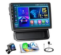 Hikity 2+64G Android Autoradio per Renault Trafic 2/Opel Vivaro A/Nissan Primastar 2006-2014 Radio Carplay Android Auto Wireless Bluetooth 10,1" Schermo Auto Radio con Telecamera GPS HiFi WiFi FM RDS