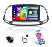 Hikity 2+64G Stereo Auto per Fiat DOBLO 2015/YENI KASA 2015 senza fili Carplay Android Auto Mirror Link, 9 Pollici Android Stereo Radio Bluetooth con GPS WIFI FM/RDS EQ SWC MIC Telecamera Posteriore