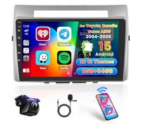 Hikity 2+64G Stereo Auto per Toyota Corolla Verso AR10 2004-2009 senza fili Carplay Android Auto Mirror Link, 9 Pollici Android Stereo Radio Bluetooth GPS WIFI FM/RDS EQ SWC MIC Telecamera Posteriore
