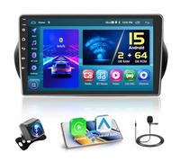 Hikity 2+64GB Android 15 Autoradio per Citroen Nemo/Peugeot Bipper/FIAT Fiorino Qubo Radio CarPlay Android Auto 10.1 Pollici Touchscreen Auto Radio WiFi GPS FM RDS Telecamera Posterior