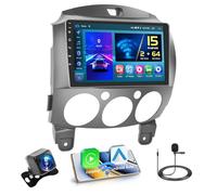 Hikity 2+64GB Android 15 Autoradio per Mazda 2 2007-2014 Radio Senza Fili Carplay Android Auto Bluetooth 9" Schermo Auto Radio con Telecamera GPS HiFi WiFi FM RDS