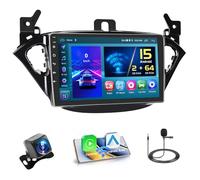 Hikity 2+64GB Android 15 Autoradio per Opel Corsa 2015-2019 / Opel Adam 2013-2016 Radio Senza Fili Carplay Android Auto Bluetooth 9" Schermo Auto Radio con Telecamera GPS HiFi WiFi FM RDS