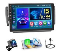 Hikity 2+64GB Android 15 Autoradio per Peugeot 208/2008 2012-2018 Radio Senza Fili Carplay Android Auto Bluetooth 10,1" Schermo Auto Radio con Telecamera GPS HiFi WiFi FM RDS