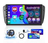 Hikity 2+64GB Android 15 Autoradio per Seat Ibiza 6J 2009-2013 Radio Senza Fili Carplay Android Auto Bluetooth 9" Schermo Auto Radio con Telecamera GPS HiFi WiFi FM RDS