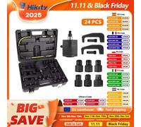 Hikity 24pcs estrattore di rimozione dell'iniettore Diesel professionale estrattore pneumatico per iniettore estrattore Kit di attrezzi con scatola di immagazzinaggio