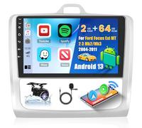 Hikity 2G+64G Android 15 Autoradio per Ford Focus Mk2 Mk3 Exi MT 2 3 2004-2011 con Wireless Carplay Android Auto 9Pollici Car Radio Stereo con GPS Navi WiFi DSP FM RDS Bluetooth Telecamera Posteriore