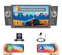 Hikity 2G+64G Autoradio Android 15 per Fiat Punto 2005-2009/Fiat Linea 2007-2011 con Touch Screen da 7 Pollici, Radio Auto con Wireless Carplay Android Auto Radio RDS/FM BT GPS WiFi SWC +CAM+MIC