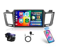 Hikity 2G+64G Autoradio per Toyota RAV4 2013-2018 Guida a Sinistra Android 15 Wireless Carplay Radio Stereo Auto con 26UI 10.1 Pollici Schermo Android Auto GPS WIFI Bluetooth EQ FM RDS MIC Telecamera