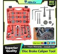 Hikity 35pcs Kit di attrezzi per la compressione della pinza del freno per impieghi gravosi per lo strumento del compressore della pinza del pistone del freno di ricambio della pastiglia del freno