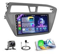 Hikity 4+64G Autoradio per Hyundai i20 2015-2018 con CarPlay Android Auto | 9 pollici Radio Android 15 con Bluetooth FM GPS WiFi DSP vivavoce 8-Core microfono telecamera di retromarcia