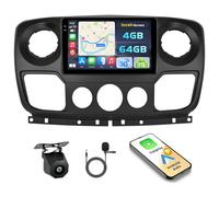 Hikity 4+64GB Android 15 Autoradio per Renault Master/Opel Movano/Nissan Interstar 2010 con Wireless Carplay Android Auto, 10 Pollic Incell Schermo Tattile Supporto BT/GPS/WiFi/FM/RDS+Retrocamer MIC