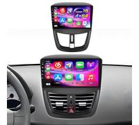 Hikity 4+64GB Android 15 Radio Wireless Carplay Android Auto per Peugeot 207 2006-2015 con Touch Screen da 9" IPS Pollici Navi GPS Mirror Link HiFi Bluetooth Backup Camera