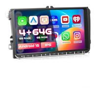 Hikity [4+64GB] per VW Golf 5 6 Passat Polo Tiguan Touran Caddy Skoda Seat Autoradio Android con Touch Screen da 9 Pollici, Radio Carplay Android Auto GPS/Mirror Link/Hi-Fi/Bluetooth Backup Camera