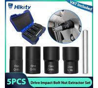 Hikity 5Pcs Set di attrezzi per estrattore di rimozione del dado Set di estrattori per dadi a percussione di trasmissione Set di estrattori per dadi 17mm/19mm/21mm/22mm 5pcs