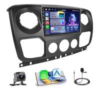 Hikity 8 Core 4+64GB Android 15 Autoradio per Opel Movano 2/ Renault Master 3/ Nissan NV400 CarPlay Android Auto Bluetooth 10.1" Radio Auto Schermo con Navi Telecamera Posteriore