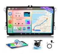 Hikity 8 Core 4+64GB Android 15 Autoradio per VW Golf 5 6 Passat Polo Tiguan Touran Caddy Skoda CarPlay Android Auto Senza Fili Bluetooth 9" Radio Auto Schermo con DSP Navi WiFi Bluetooth FM SWC