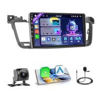 Hikity [8 Core 4+64GB] DAB+ Android 15 Autoradio per Peugeot 508 2012-2016 CarPlay Android Auto Senza Fili Bluetooth 9" Radio Auto Schermo con DSP Navi WiFi Bluetooth Telecamera Posteriore FM RDS SWC