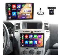 Hikity 8 Core 4G+64G Car Radio per Opel Astra H 2004-2008 Zafira B 2005-2015 Wireless Carplay Android Auto Android 15, 9 Pollici Stereo Auto con Bluetooth WIFI GPS 32EQ FM RDS Telecamera Posteriore