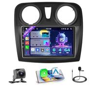 Hikity 8 Core 4GB+64GB Android 15 Autoradio per Renault Dacia SANDERO II B52 2012-2019 CarPlay Android Auto Senza Fili Bluetooth 9" Radio Auto Schermo con Navi Telecamera Posteriore