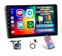 Hikity Autoradio per Opel Astra H 2004-2008 Zafira B 2005-2015 2G+64G Android 15 Wireless Carplay Radio Stereo Auto con 26UI 9 Pollici Schermo Android Auto GPS WIFI EQ FM RDS MIC Telecamera Posteriore