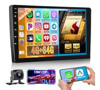 Hikity Qualcomm Snapdragon 8 Core 4+64G Android 15 Autoradio 2 Din Wireless CarPlay Android Auto IPS Schermo 9 Pollici Mirror Link BT5.1/3D-Automodell/DSP Hi-Res/Heat Dissipation/GPS WiFi FM RDS SWC
