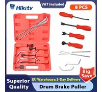 Hikity Set da 8 pezzi Kit di strumenti per la rimozione principale dell'estrattore universale dei freni a tamburo con scatola di trasporto per freni a tamburo automobilistici