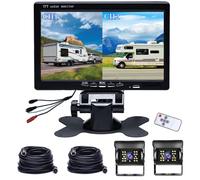 Hikity Telecamera con Monitor 7 Pollici Kit Telecamera di Retromarcia per Auto Impermeabile IP69 Telecamera Parcheggio Auto Camera Retromarcia per Camper/Autobus/Rimorchi/Camion