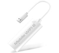 Hikity USB 4G LTE AX3000 Wi-Fi 6 Portatile con eSIM, USB Plug & Play, Fino a 8 Dispositivi, Router WiFi Portatile con eSIM, Modem WiFi, Hotspot Mobile Copertura globale