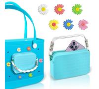 Hikkcos Supporto per telefono in silicone per borsa Bogg, inserto sacchetto portafoglio fascino per borse Bogg accessori compatibile con tutte le borse Bogg, attacco per telefono per borse da spiaggia