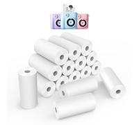 Hikkon 16 Rotoli Carta in Rotoli Termica per Fotocamera per Bambini, 56mm Stampa Istantanea Carta Termica (Bianco-16)