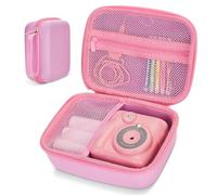 Hikkon Kids Custodia per Fotocamera Compatibile con HiMont/GREENKINDER/CAMCLID/ASTGMI, Borsa Organizzatrice per Fotocamera a Stampa Istantanea Portatile (solo custodia) - Rosa