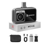 HIKMICRO Camera termica MiniE - iOS/Android, risoluzione IR 96x96, miglioramento dell'immagine SuperIR 192×192, 25Hz, per telefono/tablet, registrazione video, USB-C/Lightning (supporta iPhone 15/16)