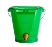 Hiko Secchio per allatamento per vitelli trasparente, verde completo di rubinetto 1-CLICK e valvola CLICK