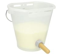 Hiko Secchio per allattamento dei vitelli in plastica, trasparente completo di rubinetto e valvola, HIKO TK9