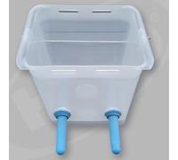 Hiko Secchio per l’alimentazione dei vitelli TK13-Duo, trasparente con tettarella 1-Click antibatterica e valvola inclusi