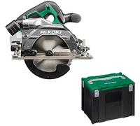 HIKOKI Akku Kreissäge C3606DB (36V, Brushless, Sägeblatt Ø: 165mm, Sägeblattbohrung Ø: 20 mm, Gehrungsschnitte von/bis: -5° bis 45°, Max. Sägeleistung bei 90°: 66mm) Plus Zubehör, OHNE Akku, Ladegerät