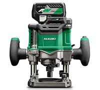 HiKOKI Akku-Oberfräse M3612DA (36V, Spannzange Ø 8/12 mm, 50 mm Hubhöhe, Brushless, Soft-touch, LED, verstellbare Handgriffe, Transportkoffer, Zubehör, inkl. 2x 2.5 Ah Akku und Ladegerät)