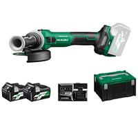 HIKOKI Akku Winkelschleifer, G3613DVEWQZ, (36V (2,5 Ah) Li-ion) 0-10000 min-1/min Drehzahl, Scheiben-ø: 125mm, Brushless, mit AT Modus, Spindelarrietierung, im HSC III