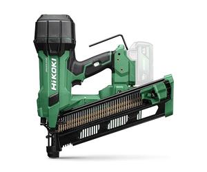 HiKOKI Chiodatore per strisce a batteria, 21° - 18 V, chiodi da 50 - 90 mm - Compatto, leggero, potente, luce LED, motore senza brushless, trasmissione a molla d'aria, regolazione della profondità