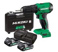 Hikoki dv18dawc2 trapano avvitatore con percussione 18v, 2 batterie da 2ah. con caricabatteria + valigetta