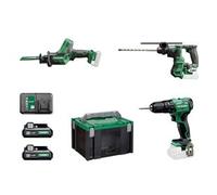HIKOKI KC12SKB Set composto da un trapano con percussione, un tassellatore e un