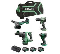 HIKOKI Kit KC18DEWHZ (DS18DE + WH18DC + G1813DA + DH1826DA + 3 x 5,0 Ah + UC18YFSL + Bolsa de transporte)