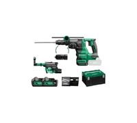 HIKOKI Martello perforatore a batteria DH1826DC con aspirazione della polvere, registrazione: SDS-plus (18 V, 5,0 Ah, velocità a vuoto 4300 min-1, potenza d'impatto: 3,2 J, motore senza brushless, più
